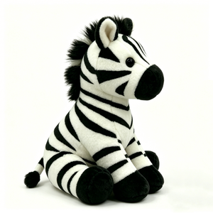 Peluche de cebra, peluche de cebra blanco y negro, muñeco de peluche de cebra sentado, peluche de cebra - Product Image 5