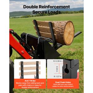Forche per Trattore Resistenti da 4000 Libbre, Forche per Pallet da 60 Pollici con Barra Anti-Ribaltamento Regolabile, Capacità di Carico di 2,5 Tonnellate - Product Image 6