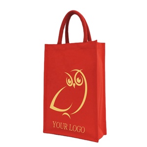 Bolso de lona de una botella fabricado por EWB con patrón geométrico e impresión de logotipo personalizado hecho en Bengala Occidental - Product Image 3