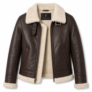 Chaqueta Bomber Acolchada de Piel de Oveja Negra Furat Leathers, Ecológica, de Secado Rápido, con Bordado 3D, Transpirable, para Mujer, Invierno - Product Image 5