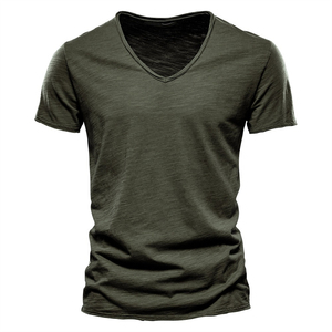 เสื้อยืดคุณภาพสูง MOQ ต่ำ รับผลิตแบบ OEM น้ำหนัก 230 กรัม ผ้าฝ้าย 100% เสื้อยืดเปล่าสำหรับผู้หญิงและผู้ชาย ทรงปกติ - Product Image 6