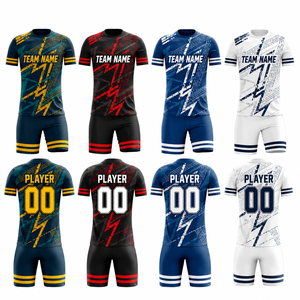 Uniforme de Fútbol Personalizado para Niños, Conjunto de Camiseta y Pantalones Cortos para Campamento Juvenil, Sublimado, Ligero, de Secado Rápido y Transpirable para Entrenamiento en Equipo - Product Image 2