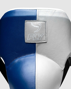 Protector Inguinal de Boxeo de Cuero Vacuno Fly, Azul y Blanco, Equipo de Protección para Entrenamiento, Hecho a Medida por Fabricantes Profesionales de Boxeo - Product Image 4