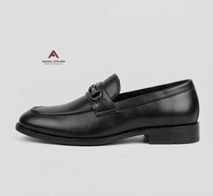 Asken Atelier – Mocassins Homme en Cuir Synthétique à Enfiler avec Boucle Métallique Élégante, Chaussures de Ville Décontractées de Luxe Confortables pour le Bureau - Product Image 2