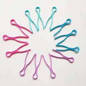 Clip para Bobina AA0233 |   Juego de Marcadores de Puntos de Ganchillo de Plástico, 12 Piezas, Rosa, Azul, Morado, Verde Azulado, Accesorios de Tejido Simples y Portátiles - Product Image 1