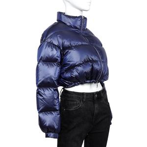 High Street New Arrival Men's Winter Denim Printed Casual Eco-Friendly Bomber Puffer Coat Cotton Filled Padded Hooded Detachable - Product Image 3