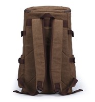 Sac à dos robuste en toile unisexe pour ordinateur portable avec poignée de fermeture à fermoirs |   Sac à dos de voyage décontracté en PU pour étudiants, idéal pour les activités de plein air