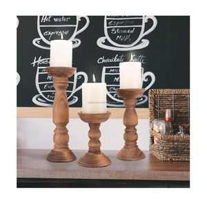 Dernier modèle de bougeoir en bois de luxe moderne avec couleur et taille personnalisées pour décoration de table de mariage - Product Image 5