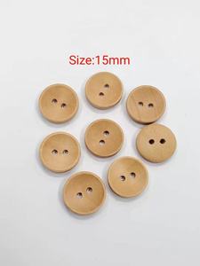 ปุ่มไม้2รูในสีธรรมชาติสำหรับเสื้อผ้า - Product Image 2