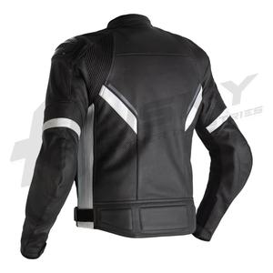 Customized Genuine Leather Biker Racing Suit Waterproof Motorbike Jacket Breathable Windproof Motorcycle Auto Racing Wear - Product Image 2