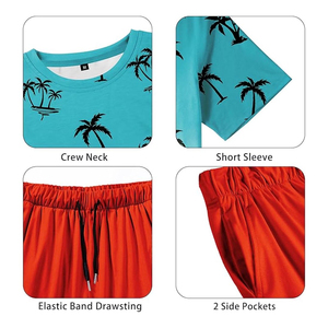 High Quality Men's Casual Two-Piece <b>Set</b> Solid Pattern Short Sleeve T-Shirt and Shorts Plus Size Clothing-Wholesale - Product Image 6