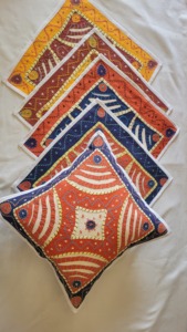Exclusive handmade applique work jogi work <b>cushion</b> <b>covers</b> indian handcrafted traditional embroidered <b>cushion</b> <b>cover</b> - Product Image 4