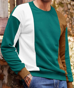 Wholesale Long Crew Neck Sweatshirt 280 GSM Solid Knitted Men <b>Jumper</b> Cut Out Men's <b>Pullover</b> Sweatshirts large size - Product Image 5