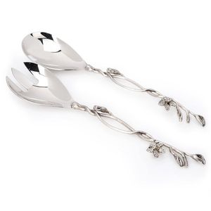 Jumbo Size Stainless Steel Salad <b>Server</b> Spoon And Fork For Large Family Dinner And <b>Buffet</b> Service - Product Image 6