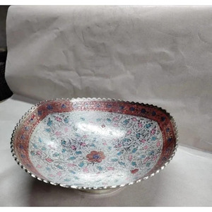 Frutero de latón de alta calidad con trabajo de Minakari pintado a mano, frutero decorativo a precio de fábrica directo al por mayor. - Product Image 1