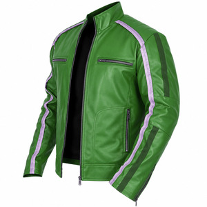 Customized Latest Designed Custom Men <b>Leather</b> <b>Jacket</b> <b>Long</b> Sleeve Lightweight Breathable <b>Leather</b> <b>Jacket</b> Available Multiple Colors - Product Image 4