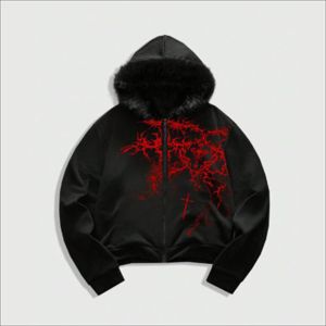 Sweat à capuche zippé personnalisé en coton épais et respirant, brodé, pour homme, style streetwear, qualité supérieure, direct usine - Product Image 1