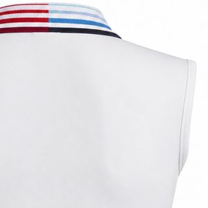 Polo de Golf Blanco de Manga Corta para Mujer, Elegante y Deportivo, Ropa Cómoda para Golf, Entrenamiento y Ocio - Product Image 5