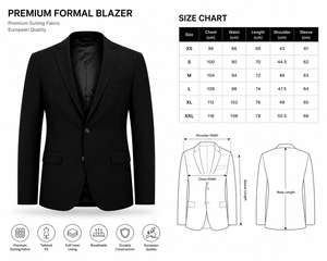 Veste de costume d'affaires à simple boutonnage en polyester viscose extensible de qualité supérieure pour hommes adultes - Product Image 5