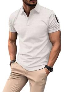 Polo Deportivo de Verano para Hombre, Estilo Personalizado de Fábrica OEM, Transpirable, con Bolsillo con Cremallera, Manga Corta, Secado Rápido, para Golf - Product Image 2