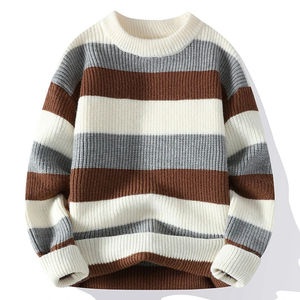 Trendy <b>Men</b> Sweater Premium Knit Fabric Breathable 100% <b>Wool</b> Casual Pullover Winter Fashion Daily Wear Travel Weekend Outfits - Product Image 6