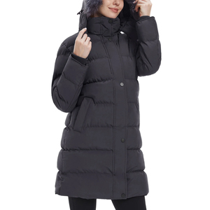 STITCH LAB Parka à capuche pour homme, couleur unie, longueur standard, en polyester, vêtement d'extérieur décontracté, coupe droite, fermeture éclair - Product Image 4