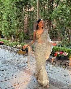 Indian Ethnic Fancy Designer Partywear Saree with Sequins Work for All Special Occasion and Function for Women Trendy Outfit - Product Image 1
