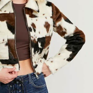 Veste en cuir de vachette pour femme de qualité supérieure, design personnalisé, fabrication en usine, coupe ajustée, veste en cuir de vachette pour femme tendance pour l'hiver - Product Image 6