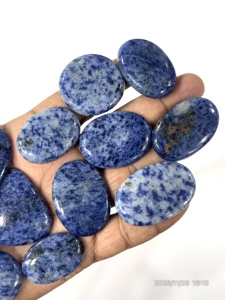 Cabochon en Jaspe Bleu Naturel à Points, Pierre Précieuse Non Montée, Formes Assorties 20-30mm, Prêt à Expédier, Vente en Gros, Livraison Rapide - Product Image 2