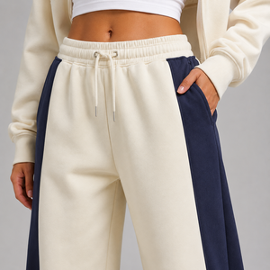 Pantalon de jogging décontracté en molleton pour femme, coupe ample et décontractée, tissu brossé doux, idéal pour l'entraînement, les voyages et la maison - Product Image 6