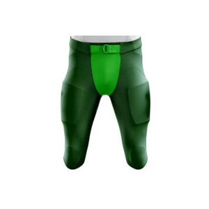 Conjunto de Uniforme de Fútbol Americano para Hombre, Blanco y Verde, Sublimado, Transpirable, de Manga Corta, Cuello en V, Ajustado - Product Image 4
