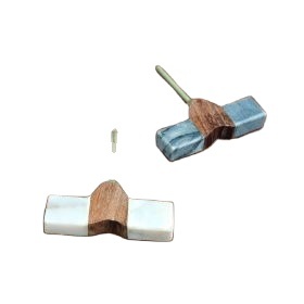 ชุดลูกบิดลิ้นชักหินอ่อนสีขาวและทองเหลืองลูกบิดประตูตู้หินธรรมชาติลูกบิดดึงลิ้นชักตู้เสื้อผ้าจากอินเดีย - Product Image 6