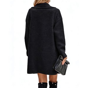 Gabardina clásica para mujer con cuello de solapa, abrigo largo con cinturón, doble botonadura, cortavientos, chaqueta de invierno personalizada - Product Image 2