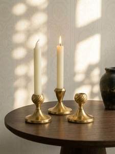 Charmant porte-bougie en acier, décoration élégante faite à la main pour salon, bureau, réception de mariage, hôtel, décoration intérieure - Product Image 1
