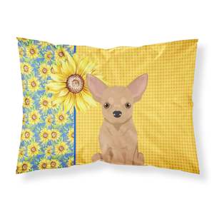 Tournesols d'été Gold Chihuahua Standard Lightweight Super Soft Easy Care Decorative Artwork Taie d'oreiller Taies d'oreiller Taies d'oreiller - Product Image 1