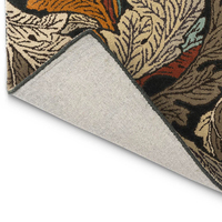 Alfombra de Lana de Nueva Zelanda con Diseño Floral, Hecha a Mano, Rectangular, Estilo Bohemio, Antideslizante, con Base de Algodón, para Dormitorio