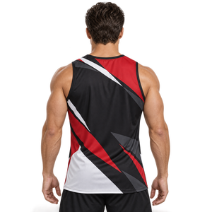 Camiseta sin Mangas Personalizada para Hombre, Sublimada, Transpirable, de Poliéster, Deportiva, Absorbe la Humedad, Secado Rápido, Ajuste Atlético, OEM, Venta al Por Mayor - Product Image 2