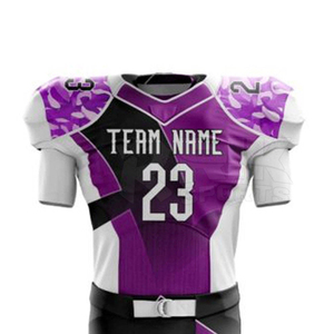 Uniforme de Fútbol Americano Sublimado al por Mayor, Transpirable, con Paneles Laterales de Malla Elástica y Nombre del Equipo - Product Image 4