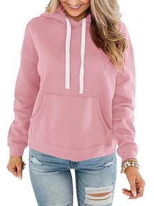 Sudadera con capucha rosa para mujer, personalizada, de felpa, antiencogimiento, informal, para otoño e invierno. Composición del material. - Product Image 1