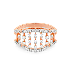 Lab Grown Diamond <b>Open</b> Lattice Band <b>Ring</b> - Product Image 3