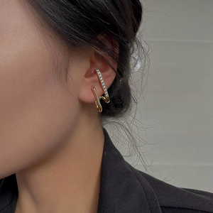 Pendientes de Moda con Diamantes Cultivados en Laboratorio de 10K, Pendientes de Alta Costura, Joyería de Aleación Popular para Mujer, Accesorios de Moda - Product Image 3