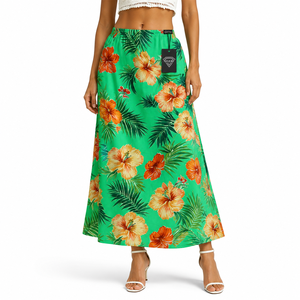 Robe Hawaïenne Aloha Imprimée pour Femme – Taille Naturelle, Fluide, Style Tropical, Idéale pour la Plage et les Vacances, 100% Coton - Product Image 4
