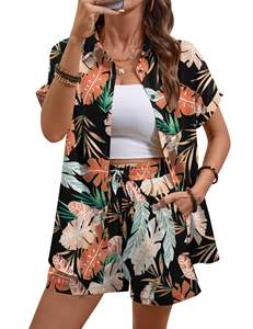 เสื้อเชิ้ตพิมพ์ลายสำหรับเดินทางช่วงฤดูร้อน กางเกงขาสั้นลำลอง ชุดเที่ยวทะเล ชุดฤดูร้อน 2026 ลายพิมพ์ - Product Image 2