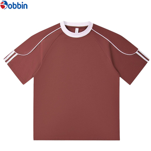 Customize Front Men's Plus Size T-<b>Shirt</b> Streetwear Contrast Stitch <b>Patchwork</b> Short Sleeve Regular Fit Unisex 100% Cotton - Product Image 6