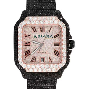 นาฬิกาเพชรขายดีที่สุด รุ่น Statement Timepiece สำหรับทุกเพศ สายสแตนเลสสตีล หน้าปัดแบบอนาล็อก ตัวเลขโรมัน มีจำหน่ายในปริมาณมาก - Product Image 4
