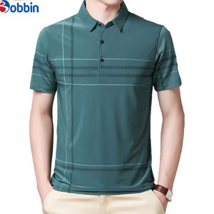 เสื้อเชิ้ตผู้ชายมาใหม่สำหรับฤดูร้อน ผ้าฝ้าย 100% สำหรับเสื้อโปโล แขนสั้น ลายทาง สวมใส่สบายๆ สำหรับเดินทางไปทำงาน มีลายและสีพื้น - Product Image 3