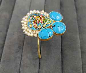 Ensemble de bracelet de créateur de mode indien traditionnel Tanjore bijoux de mode indiens pour vêtements de fête pour femmes et filles - Product Image 1