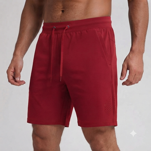 Shorts de sport pour hommes respirants, de haute qualité, à séchage rapide, pour l'entraînement, le jogging, la gym, le fitness, avec taille élastique et couleur unie - Product Image 3