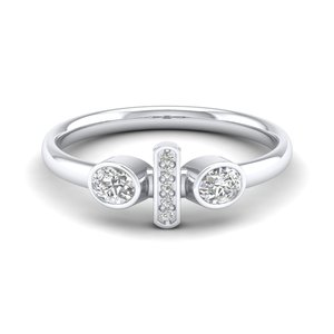 แหวนหมั้นเพชรโมอิสซาไนต์ทรงรี 0.45 กะรัต เงินแท้ 925 ชุบโรเดียม ได้รับการรับรองจาก REYES GRA - Product Image 5