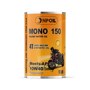 Aceite de motor NPOIL MONO 150 10W40 0,8L 1L Aceite para motocicleta/scooter Envase metálico Aceite sintético Alta calidad de Vietnam - Product Image 2